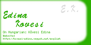 edina kovesi business card